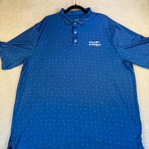GARB Mens PGA Jr League Jordan 9 Golf Polo Shirt Blue XLarge XL‎